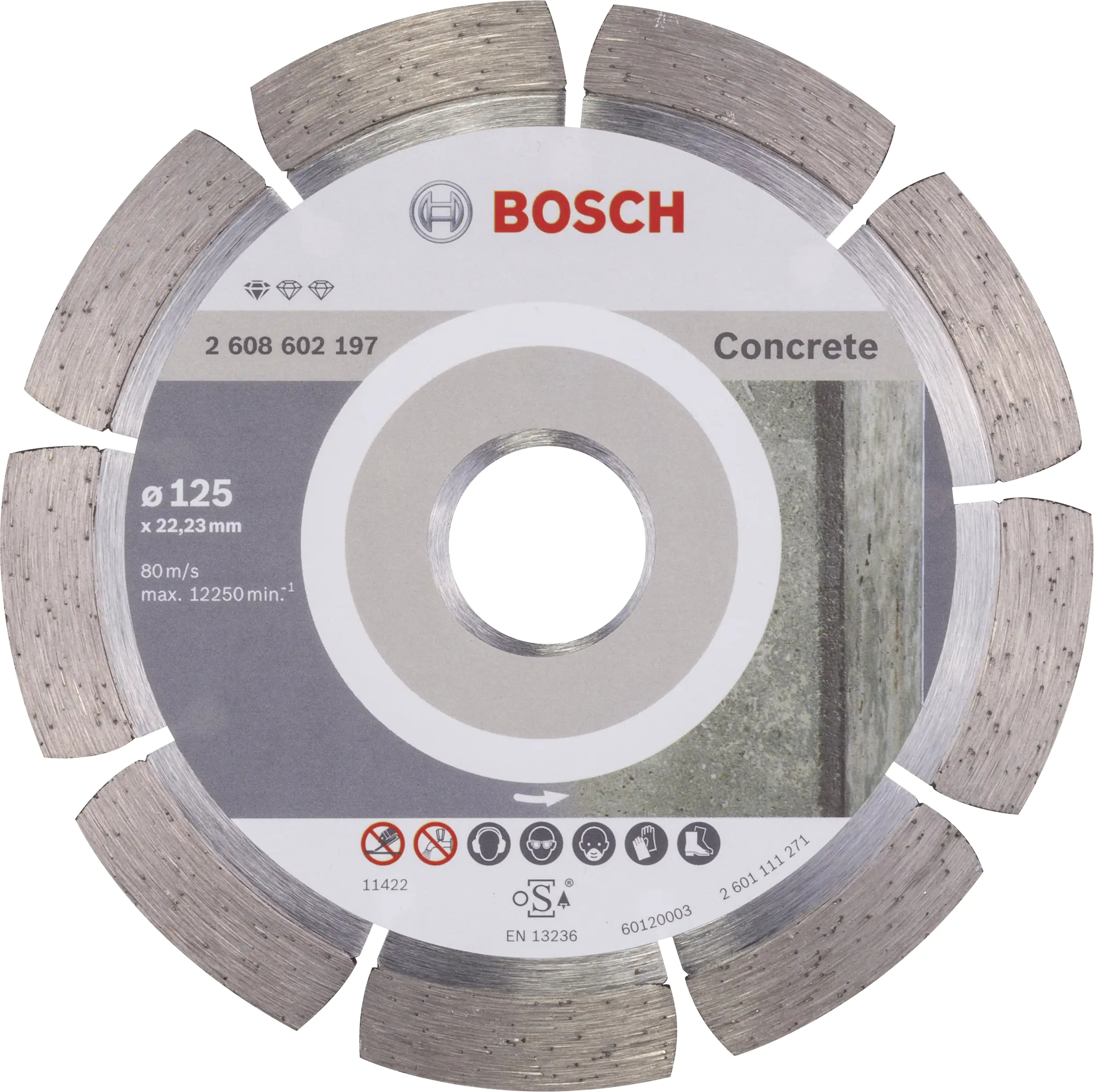 3165140441254 Bosch Trennscheibe 125 x 22,23 mm Diamant Beton Standard Concret
