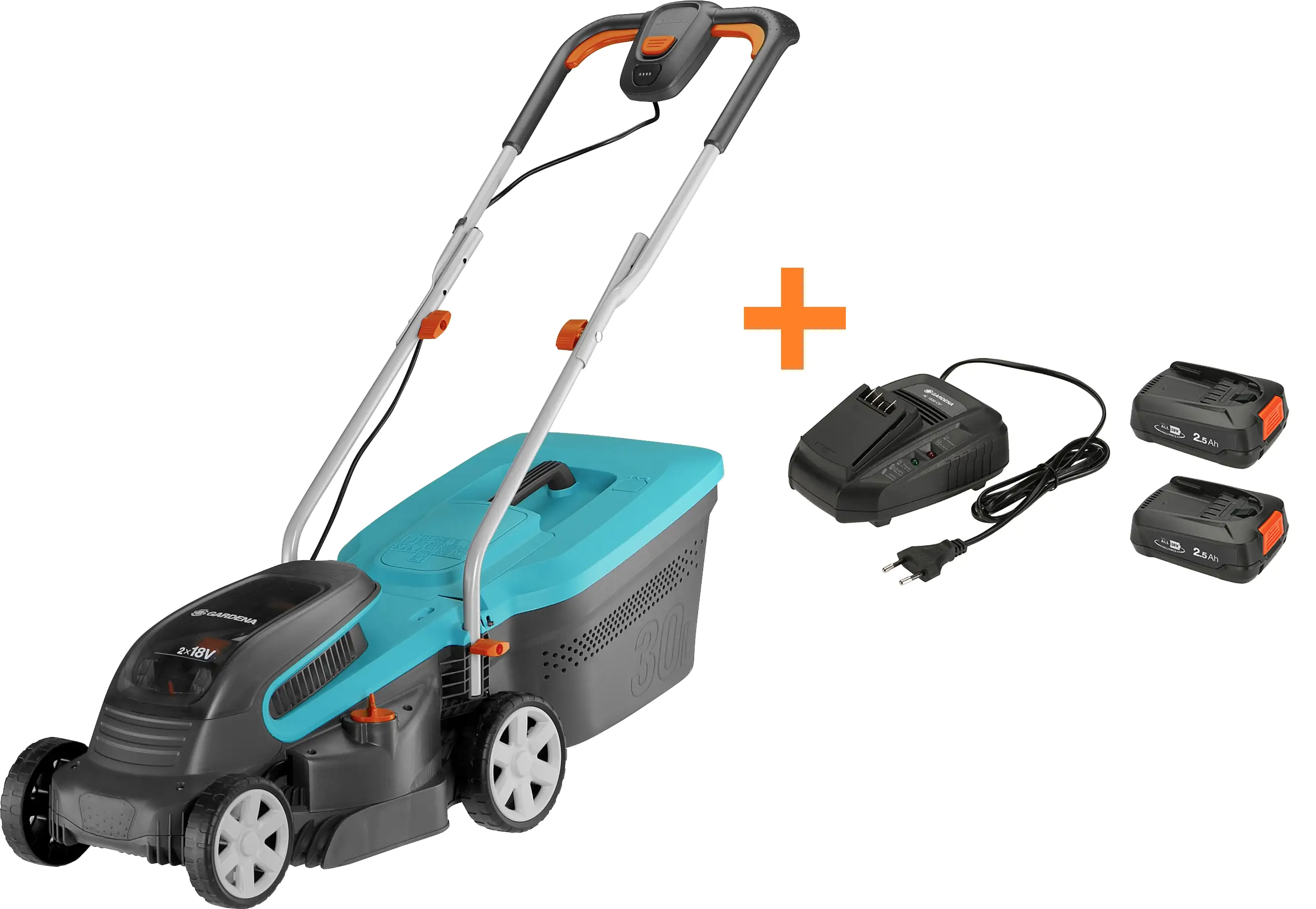 Gardena Akku-Rasenmäher PowerMax 32/36V P4A Ready-To-Use Set