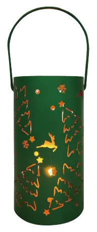 TrendLine LED Laterne Metall Ø 8 cm x 15 cm grün TrendLine LED Laterne Metall Ø 8 cm x 15 cm grün