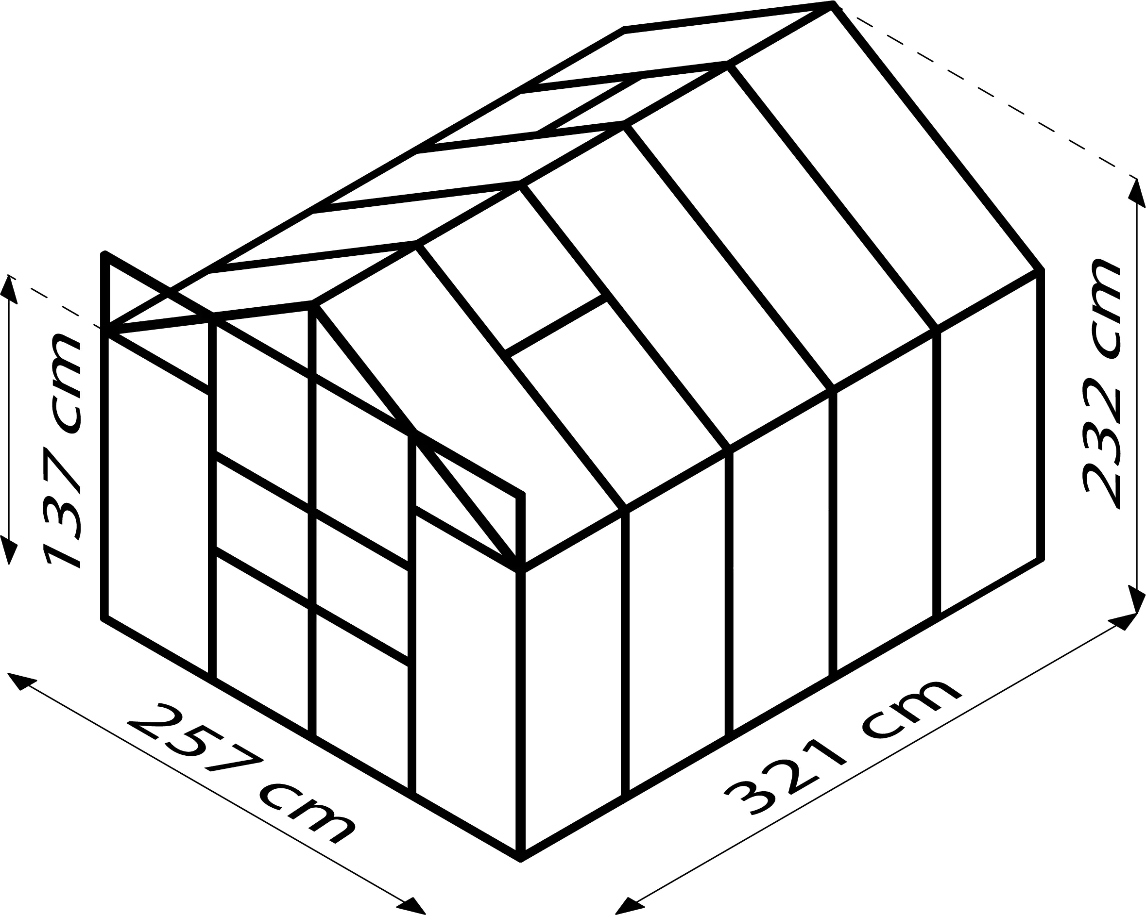 Vitavia Gewächshaus Mars 8300 254 x 317 cm 3 mm Sicherheitsglas