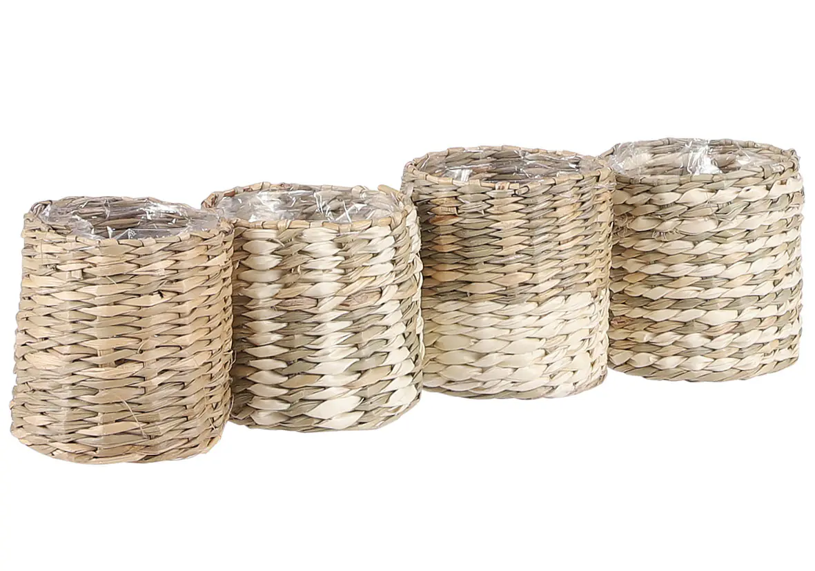 Übertopf Alexis Ø 7 x 7 cm weiß-beige