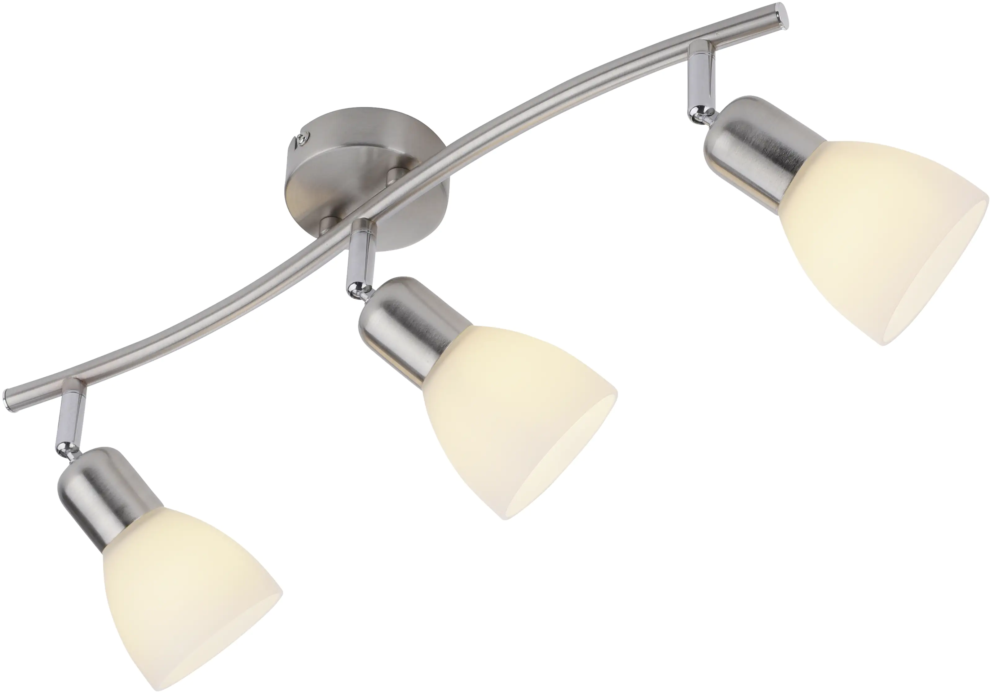 Leuchten Direkt 3er Spot Karo stahl-weiß 68 x 22 cm E14, max. 40 W Leuchten Direkt 3er Spot Karo stahl-weiß 68 x 22 cm E14, max. 40 W