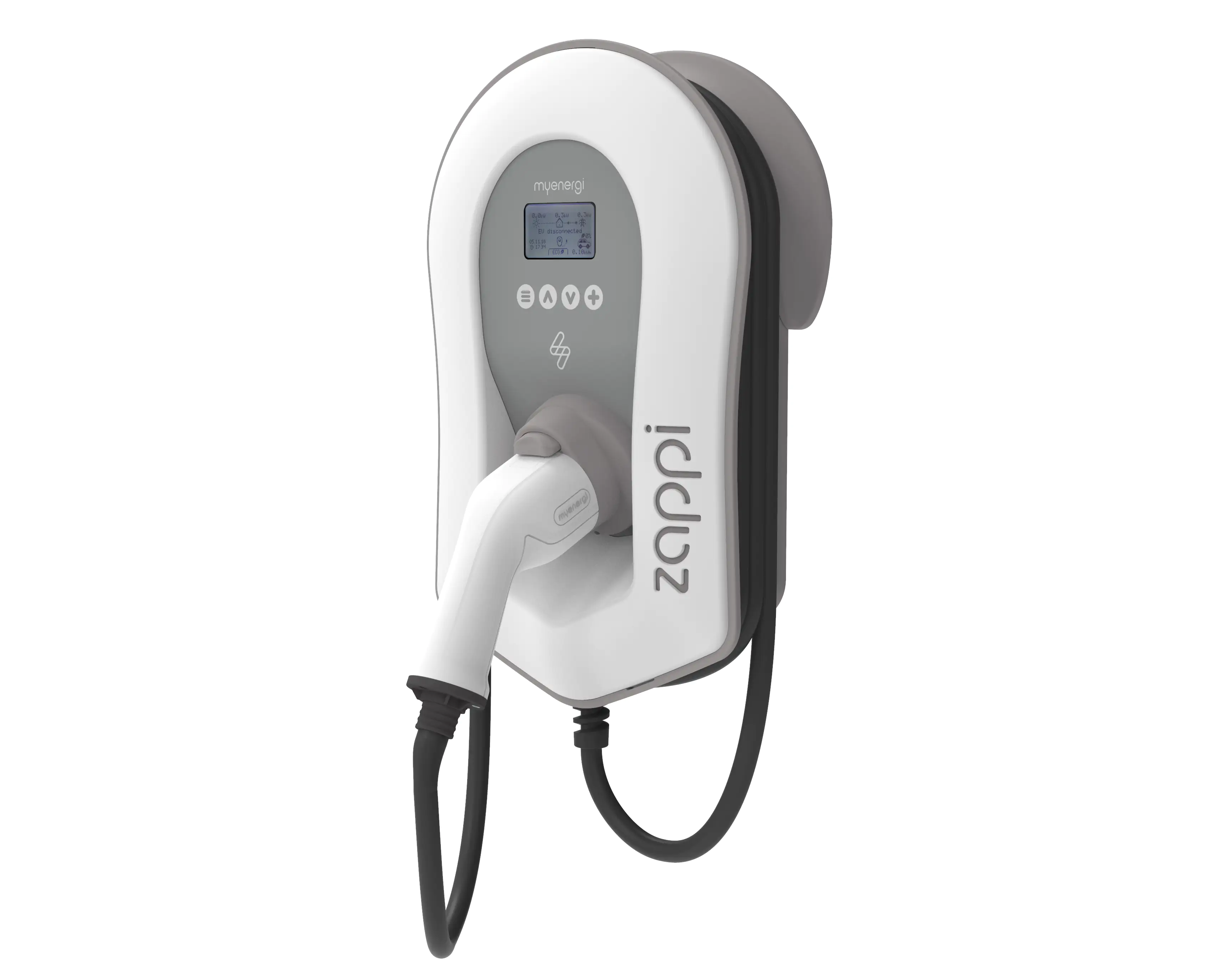 Zappi Wallbox V2.1 mit 6,5 Kabel weiß 3,7/4,3/11/22 kW