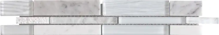 4040305129507 Fliesenbordüre Starlight 5,2 x 30 cm weiß Steingröße: ca. 2,3 x 14,8 cm