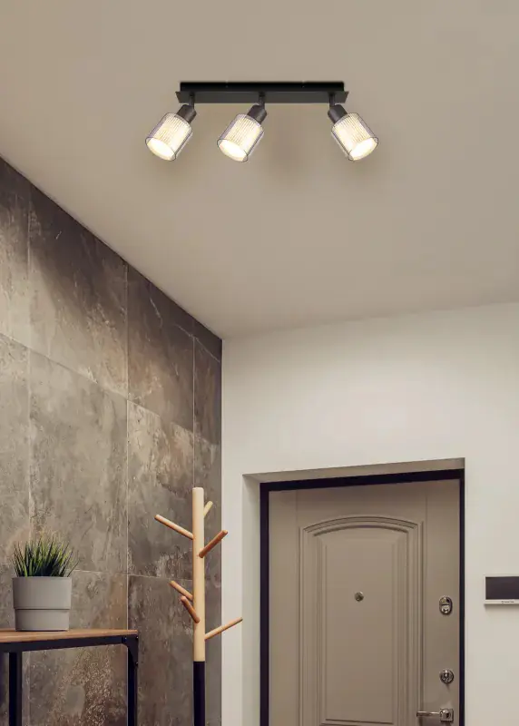 Globo Strahler Villegas 41 x 18,6 cm L x H schwarz-chrom