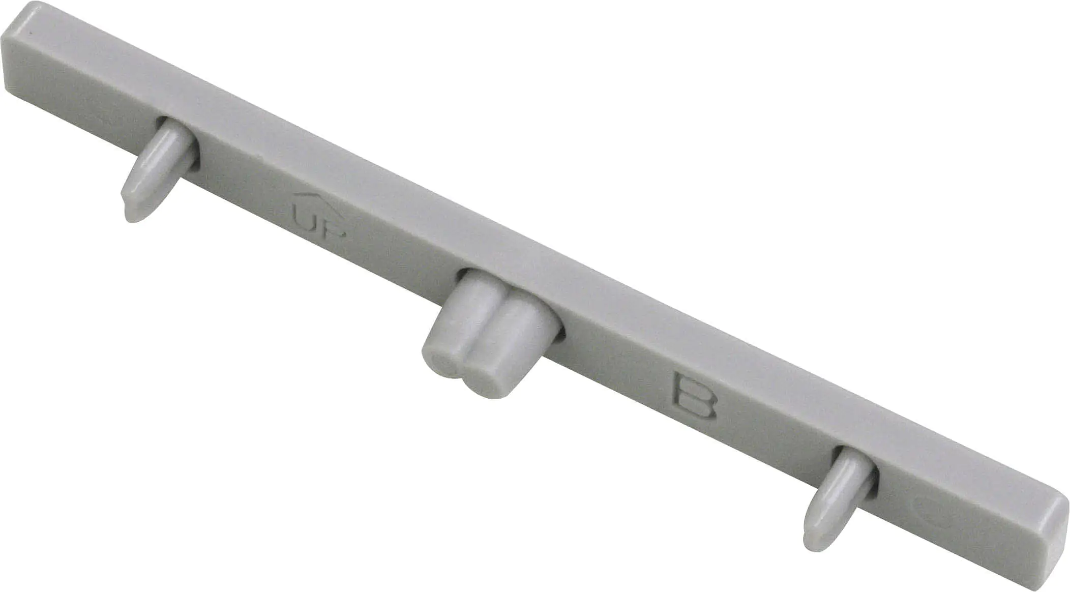 Gardinia Endstück Aluminium, 3-läufig, grau