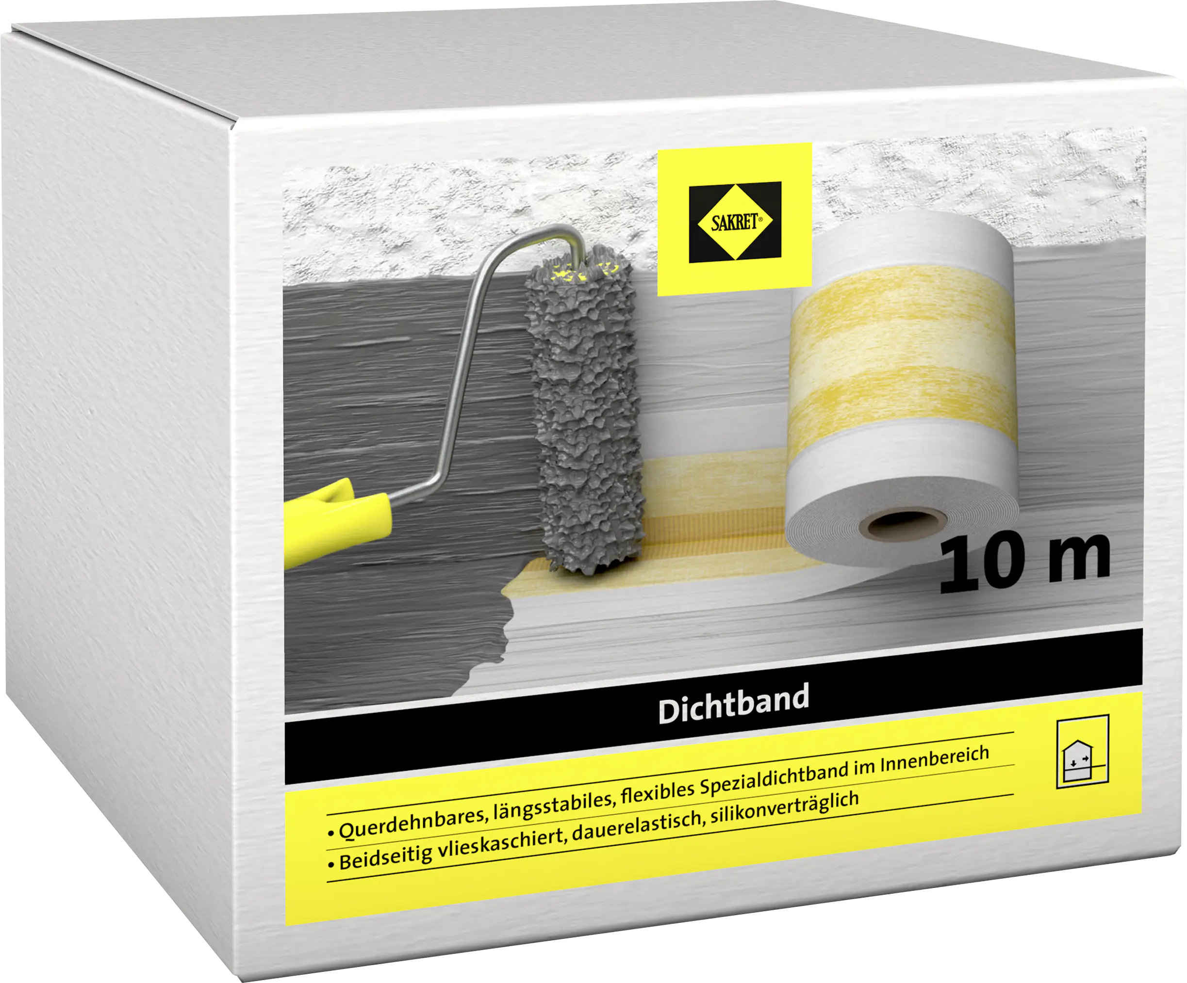 SAKRET Dichtband 10 m Rolle weiß-gelb