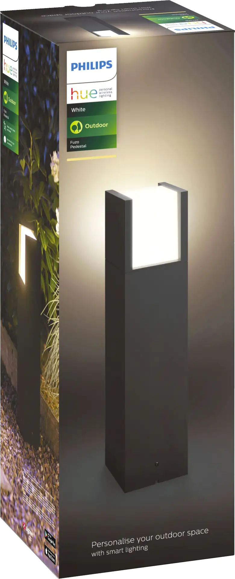 Philips Hue LED Sockelleuchte White Fuzo schwarz 40 x 10 cm dimmbar