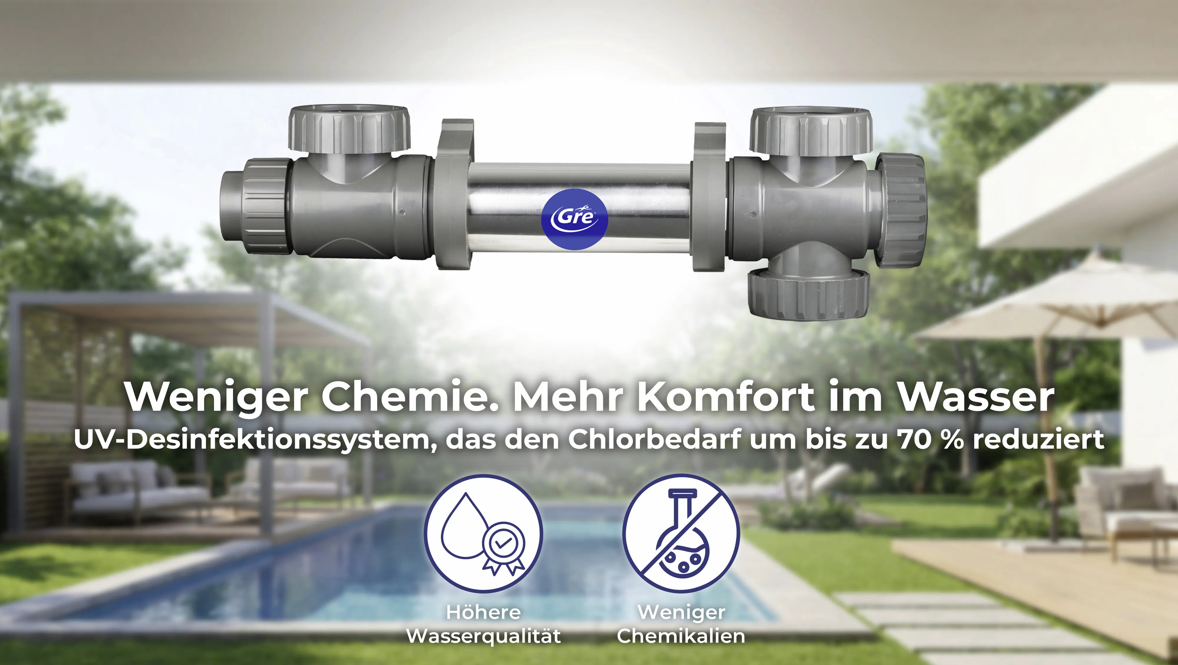 Gre Wasserdesinfektionssystem UVF40 für Pools bis 50 m³