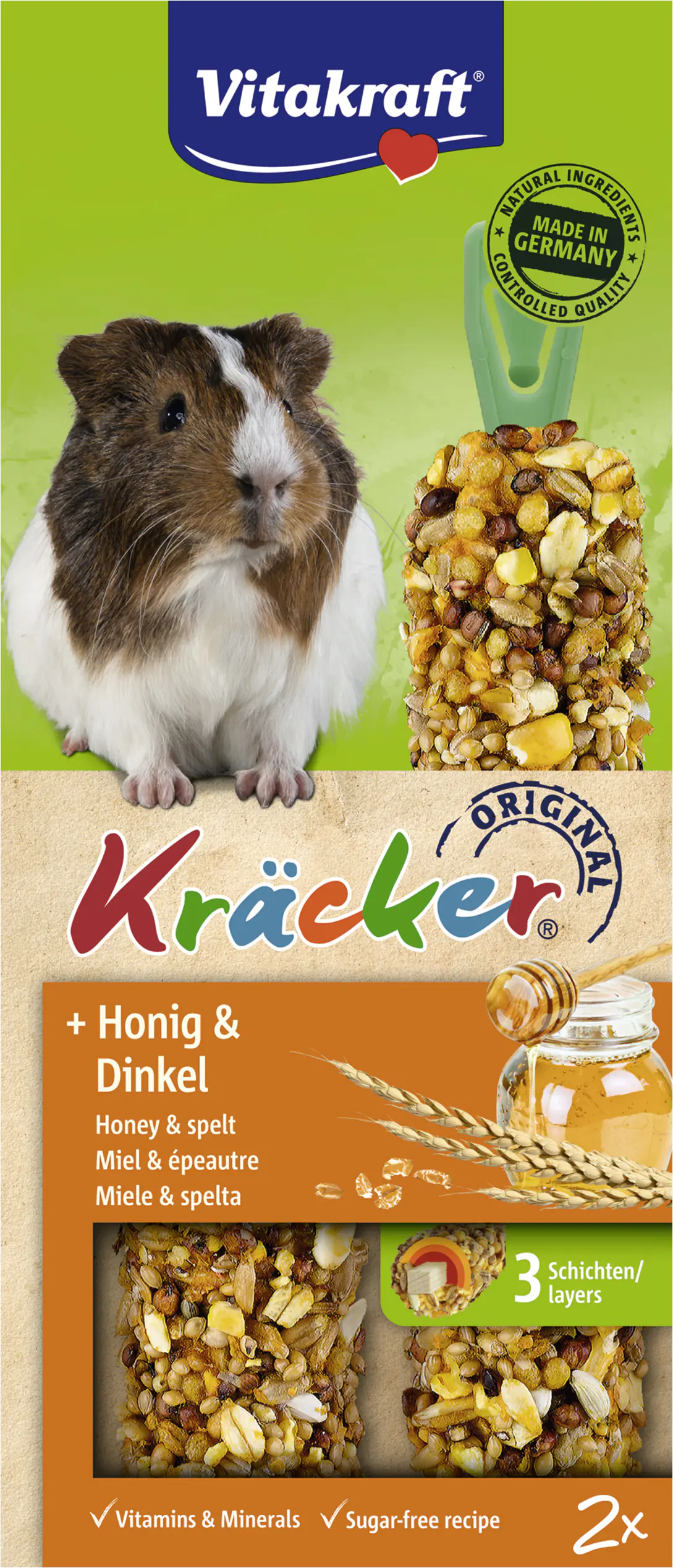Vitakraft Kräcker® Honig & Dinkel 2 Stück / 112 g Vitakraft Kräcker® Honig & Dinkel 2 Stück / 112 g