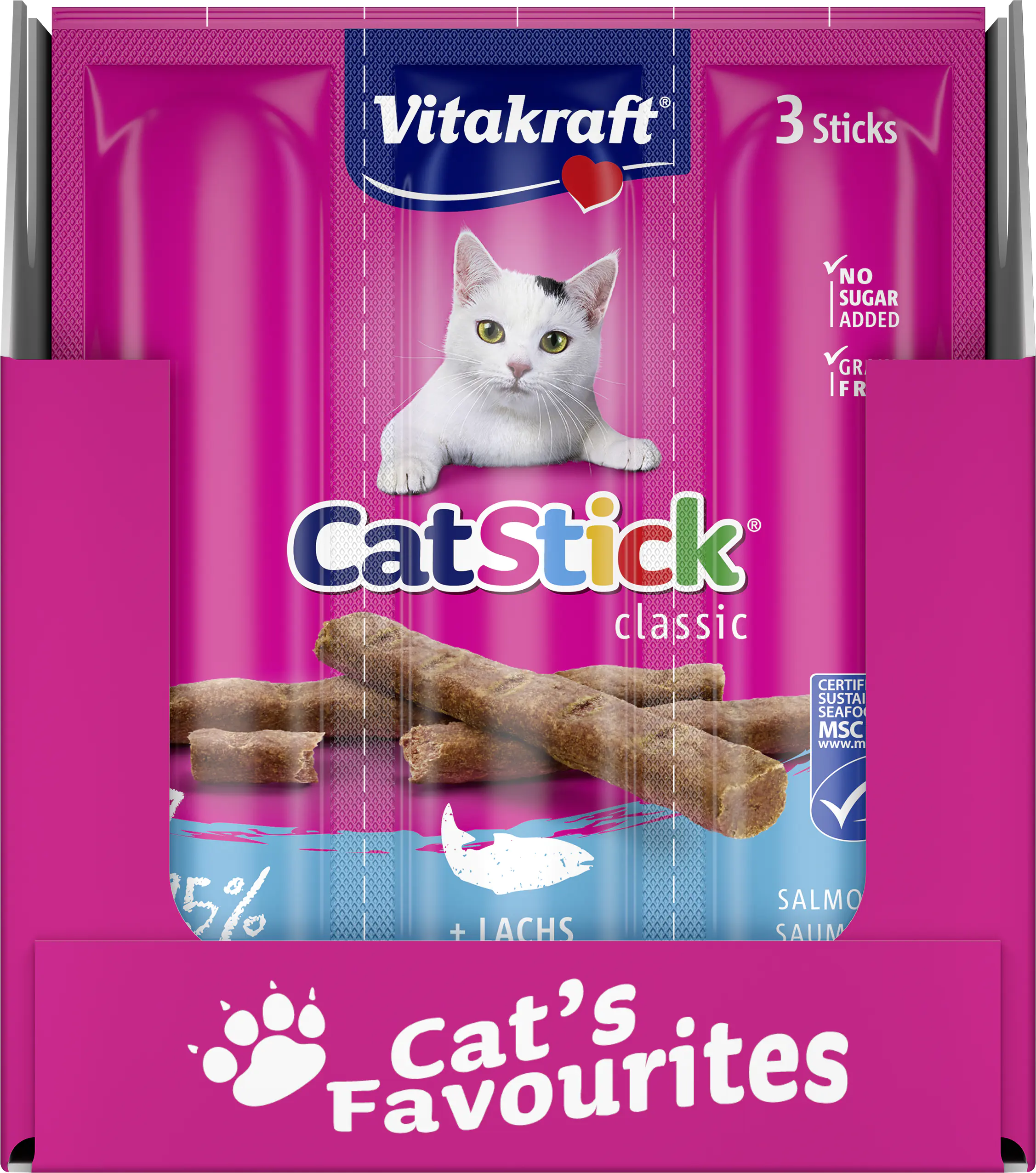 Vitakraft Katzensnack Stick MSC Lachs