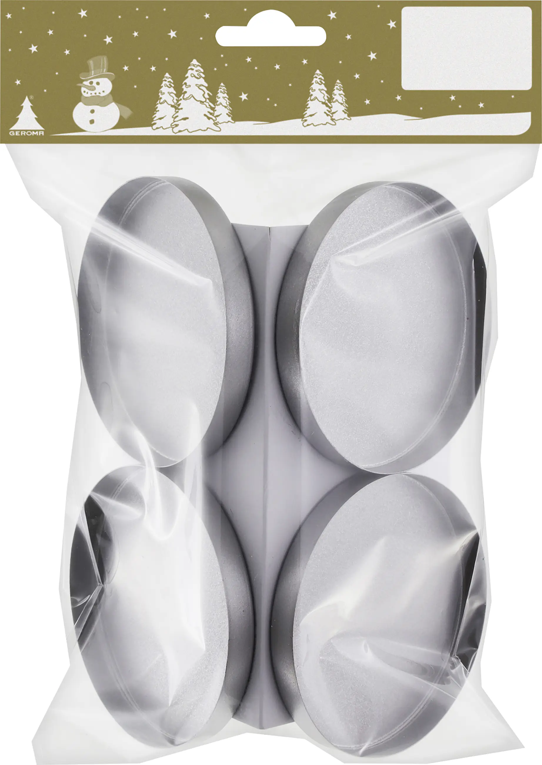 Teelichthalter Metall Ø 7,5 cm silber 4 Stück