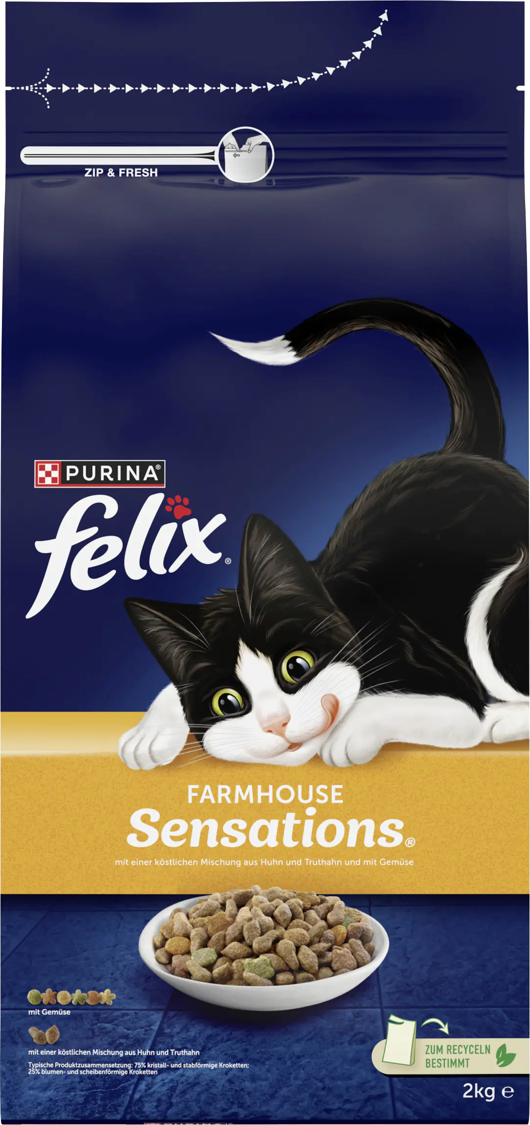 Felix Farmhouse Sensations mit Huhn Truthahn und Gemüse 2 kg Felix Farmhouse Sensations mit Huhn Truthahn und Gemüse 2 kg