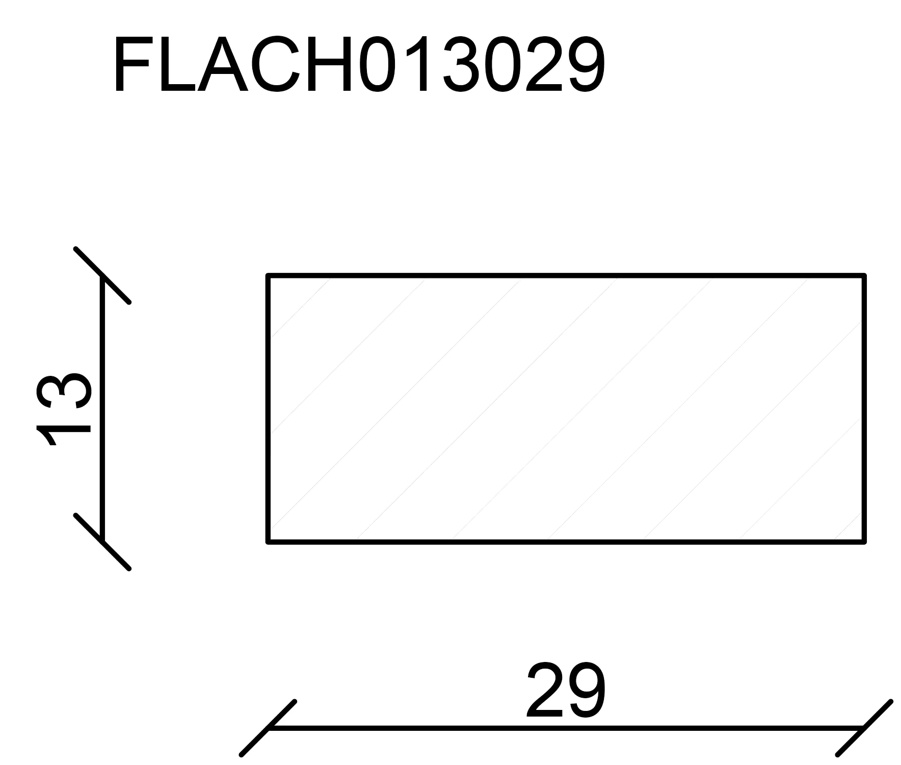FN Neuhofer Flachleiste 95 cm 29 x 13 mm Buche