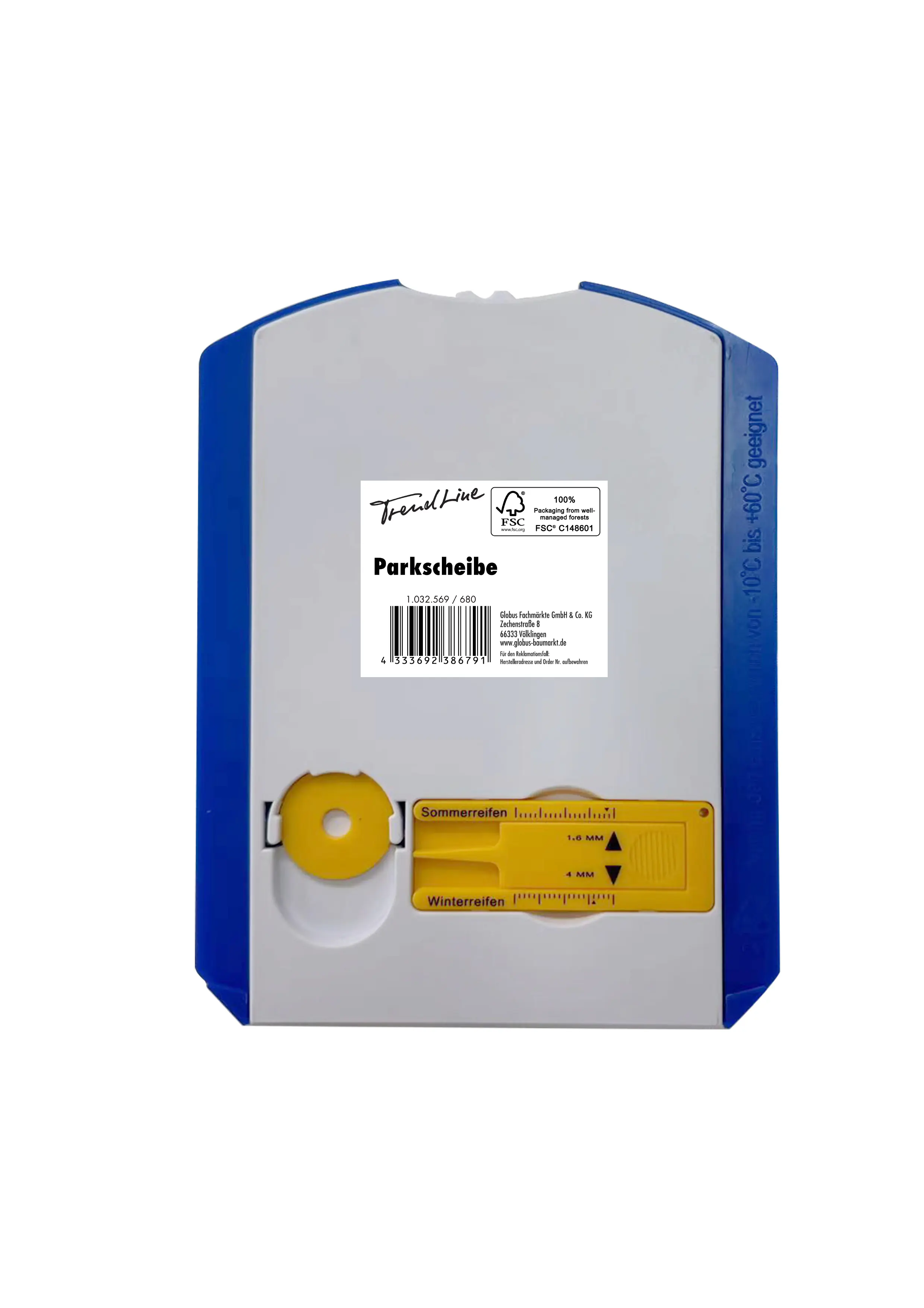 TrendLine Parkscheibe mit Eiskratzer 15 x 12 cm