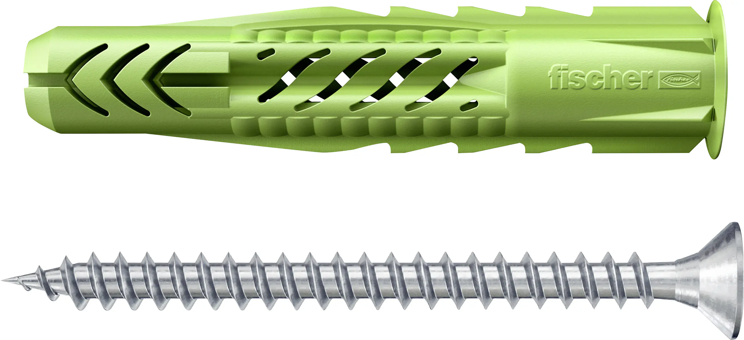 Fischer Universaldübel UX Green R S 6 x 35 mm mit Rand & Schraube - 10 Stück
