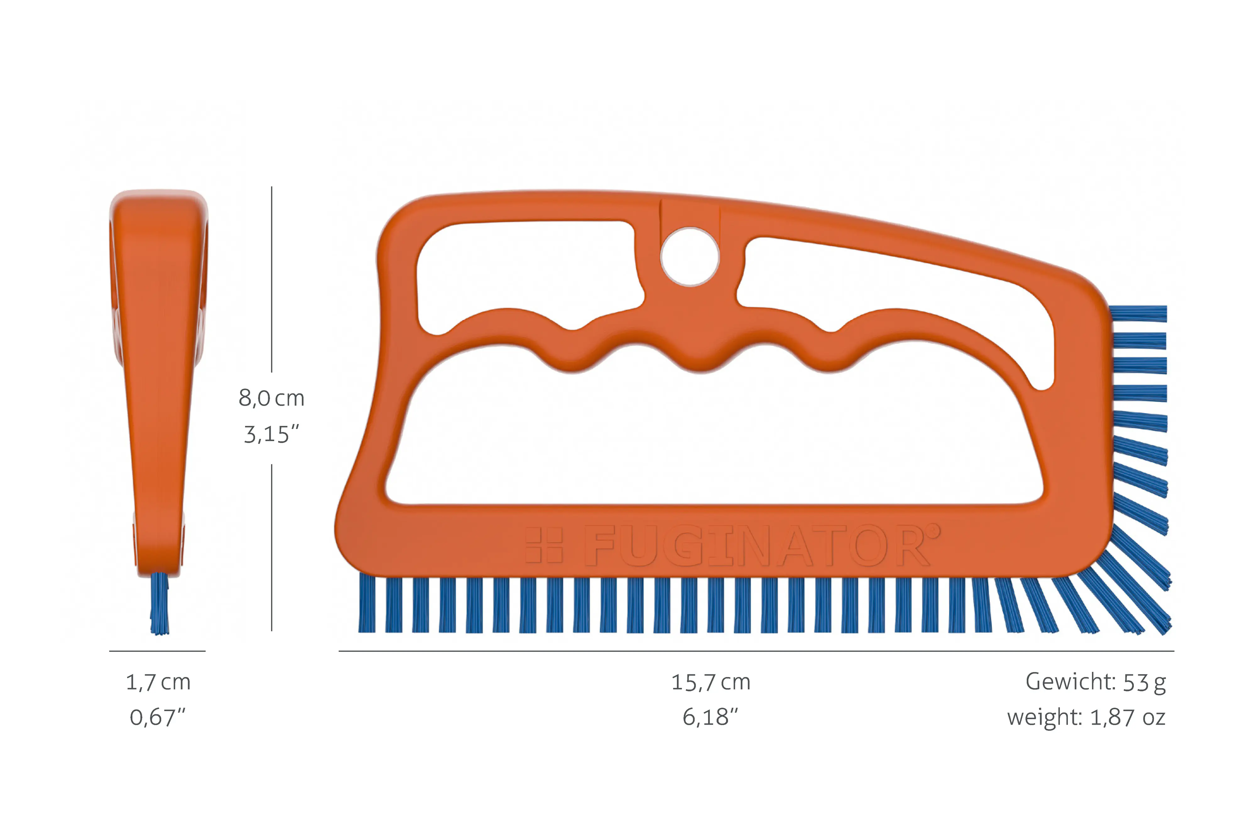 Fuginator Fugenbürste Classic Kunststoff orange/blau Fuginator Fugenbürste Classic Kunststoff orange/blau