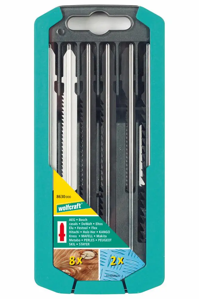 Wolfcraft Stichsägeblätter-Set 8630000 10 Stück Wolfcraft Stichsägeblätter-Set 8630000 10 Stück