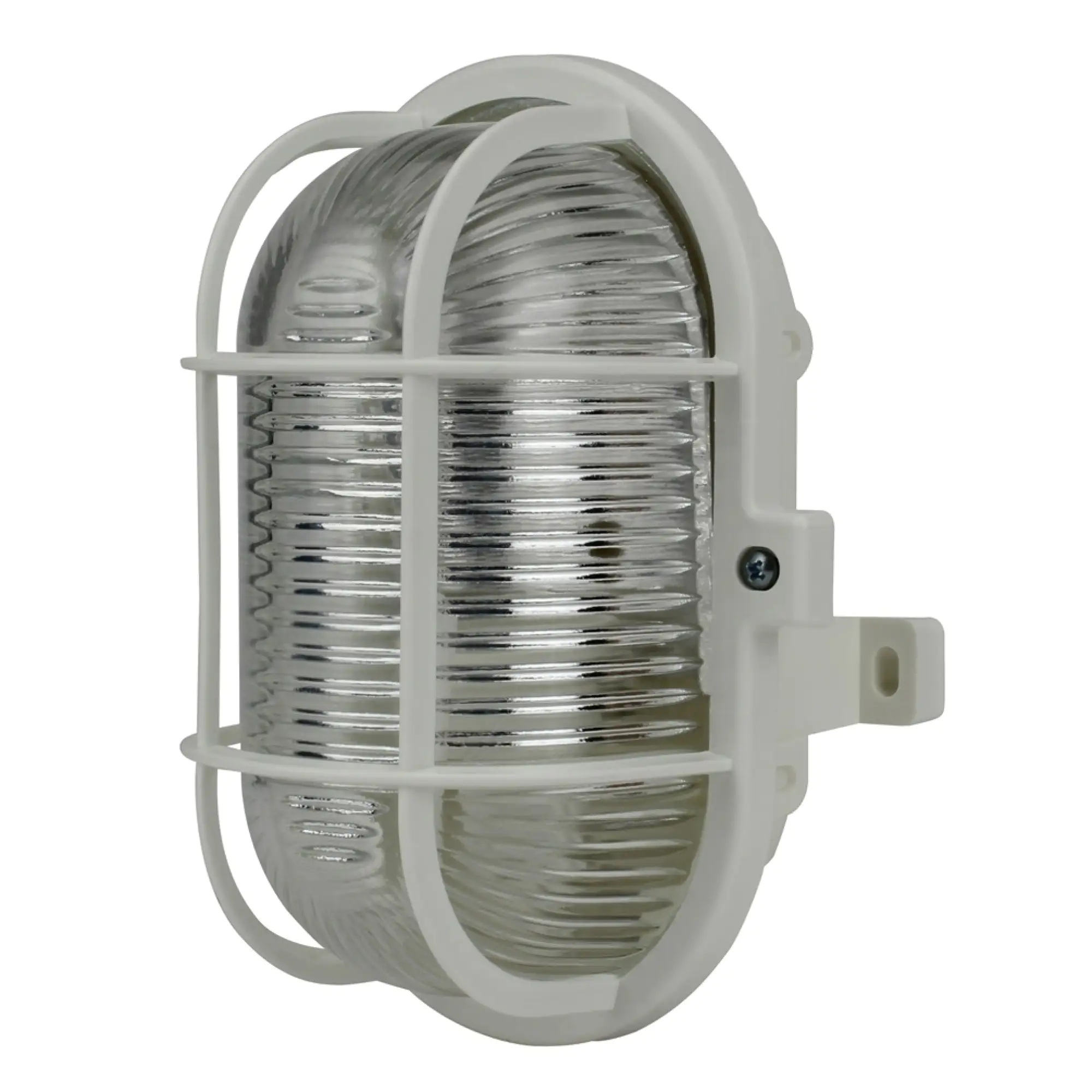 Ovalleuchte 60 Watt PVC-Korb weiß Ovalleuchte 60 Watt PVC-Korb weiß