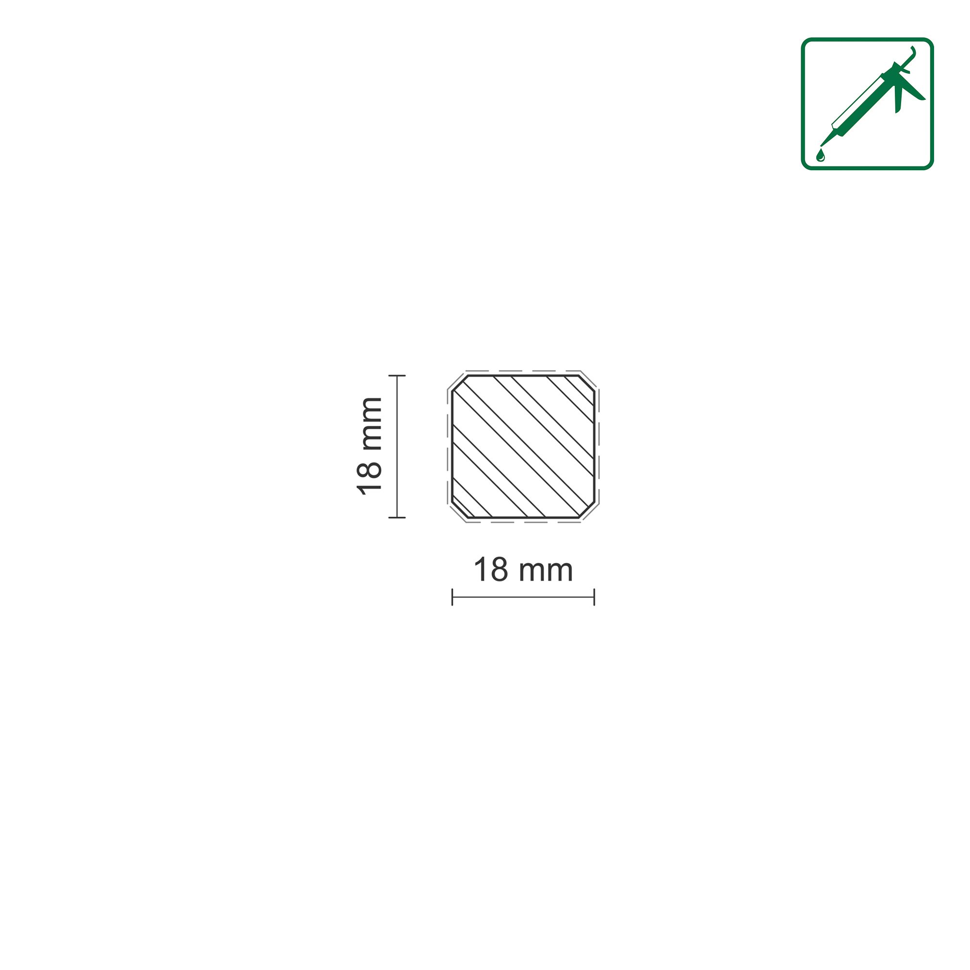 FN Neuhofer Eckenstäbchen L0161L 18 x 60 mm weiss 1 Stück