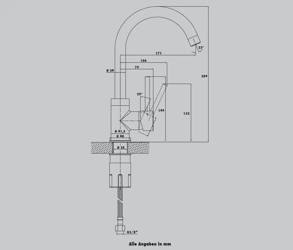 Primaster Küchenarmatur Oslo verchromt