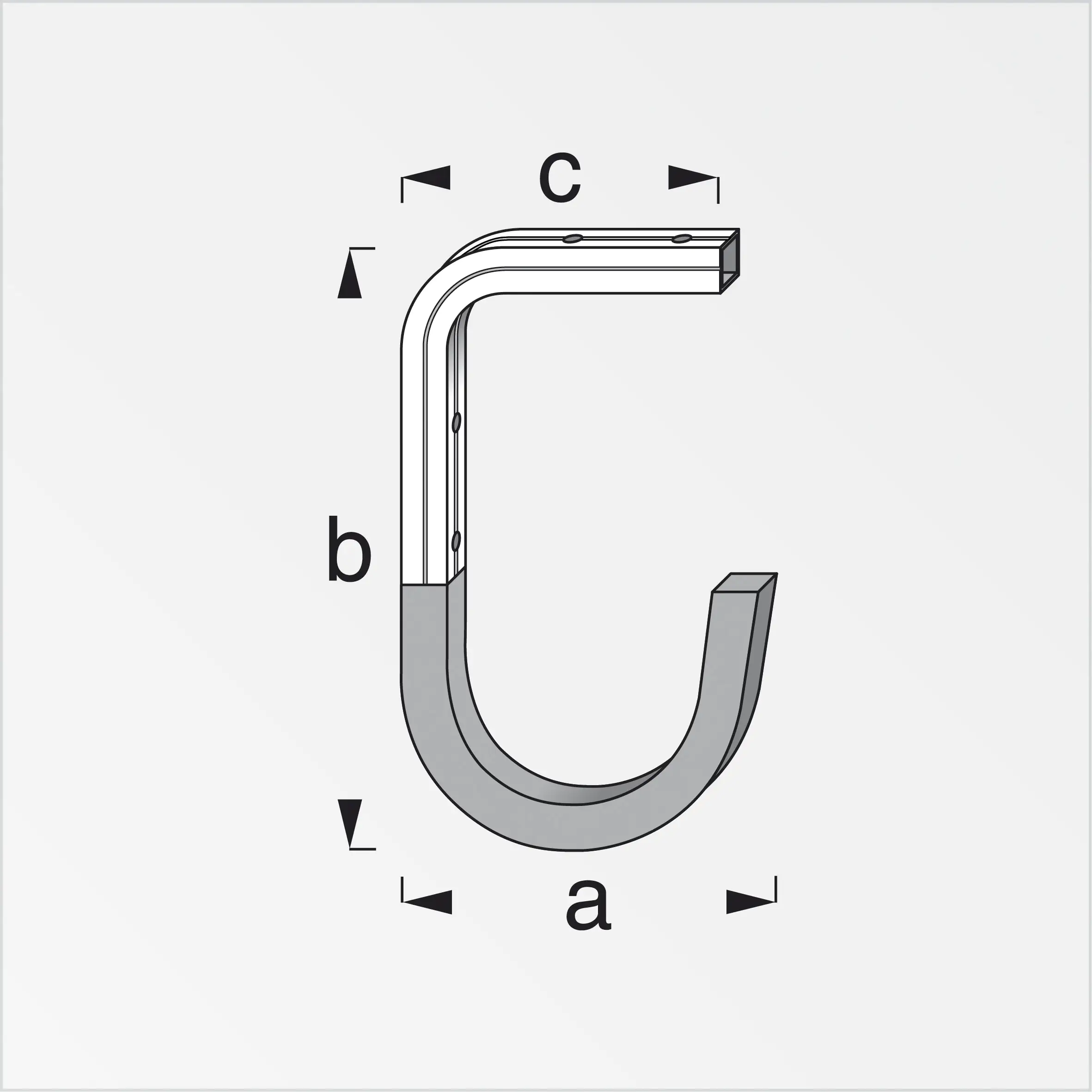 coaxis®-Wand- und Deckenhaken, gummiert 110 mm 110 x 165 x 90 mm schwarz