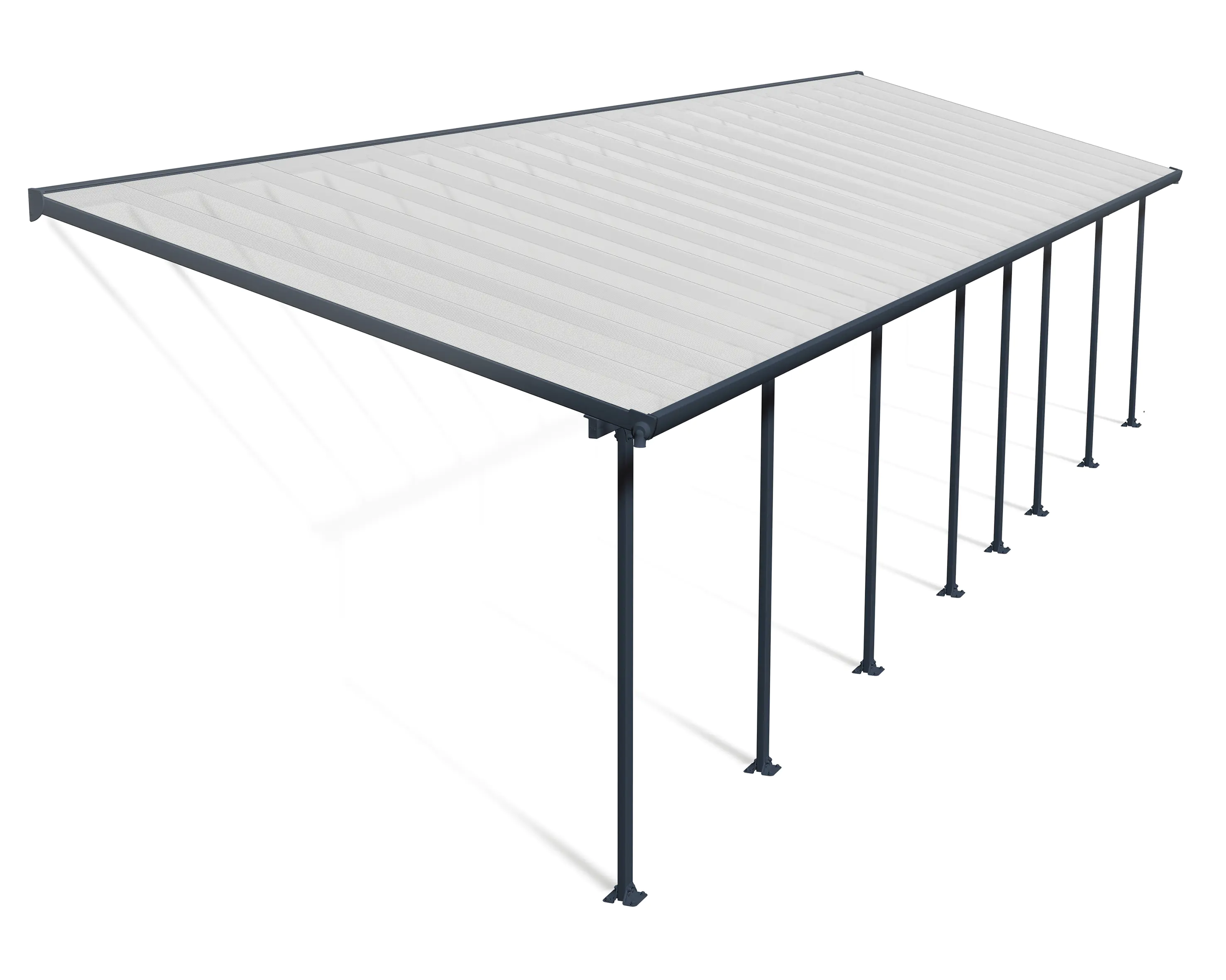 Canopia Terrassendach 1220 x 300 cm grau
