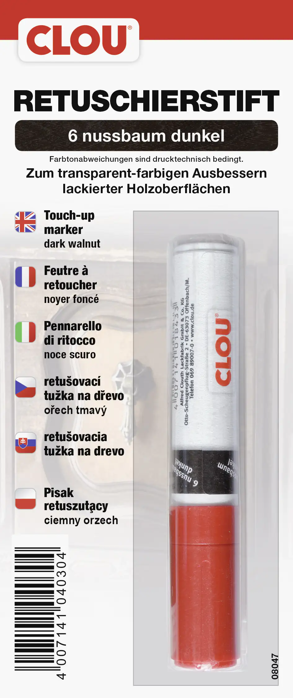 Clou Retuschierstift nussbaum-dunkel