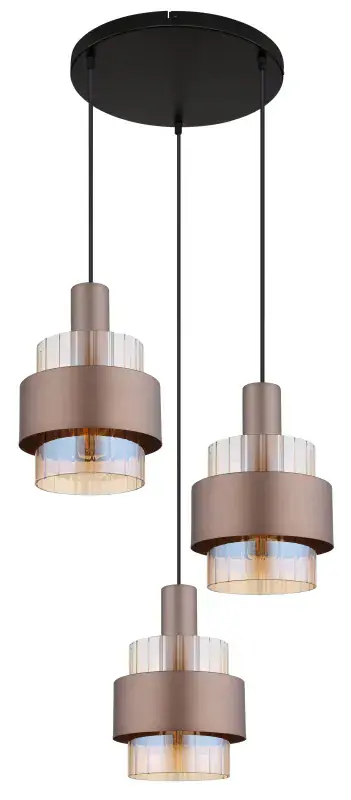 Globo Hängeleuchte Milley 45 x 150 cm (Ø x H) bronze matt