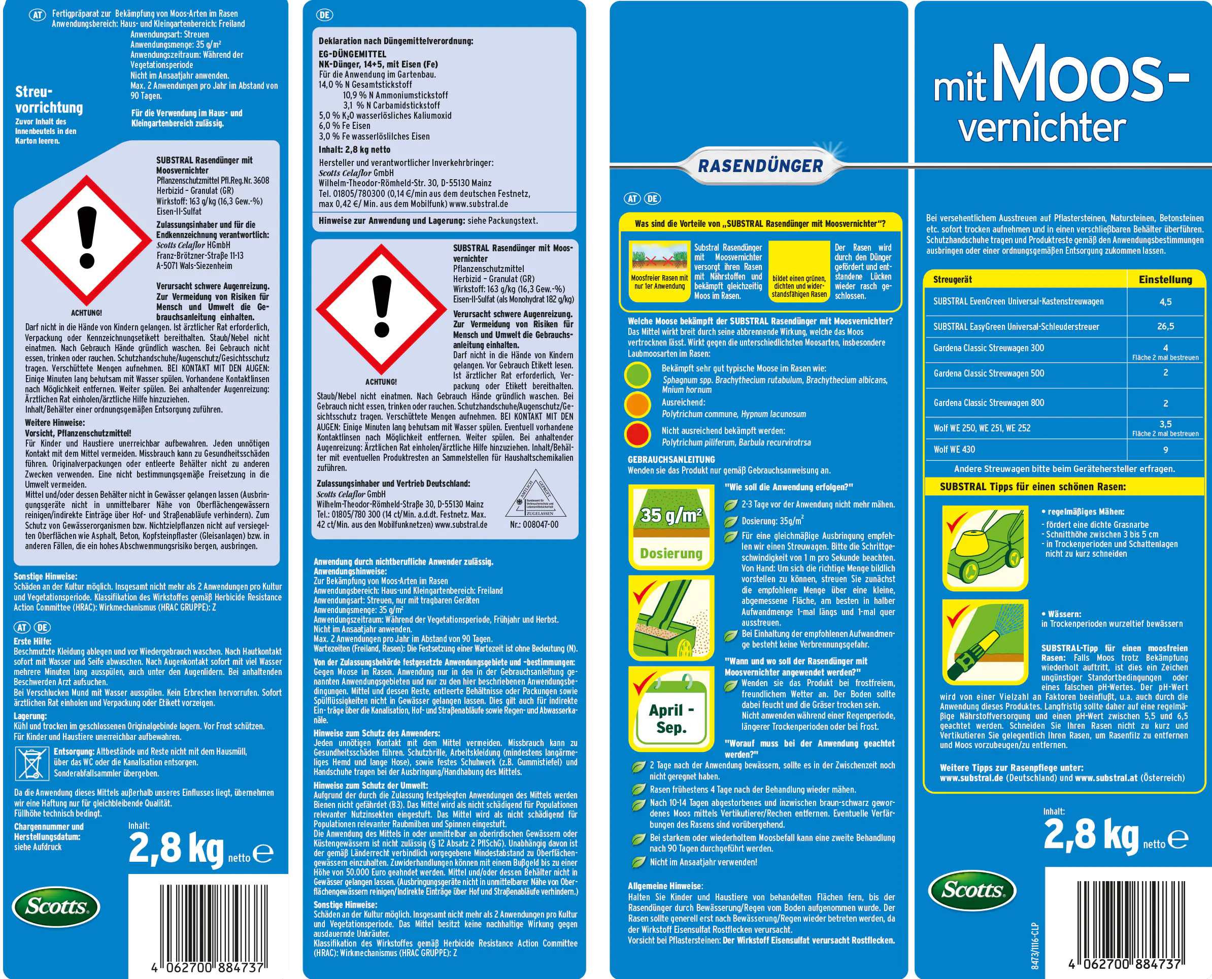 Substral Rasendünger plus Moosvernichter 5 kg