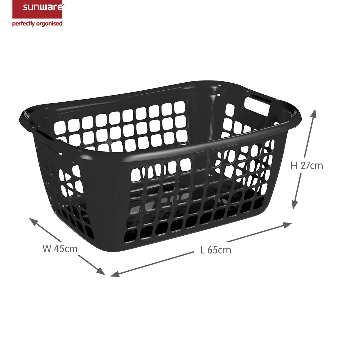 Sunware Wäschekorb Basic 79 L schwarz Sunware Wäschekorb Basic 79 L schwarz
