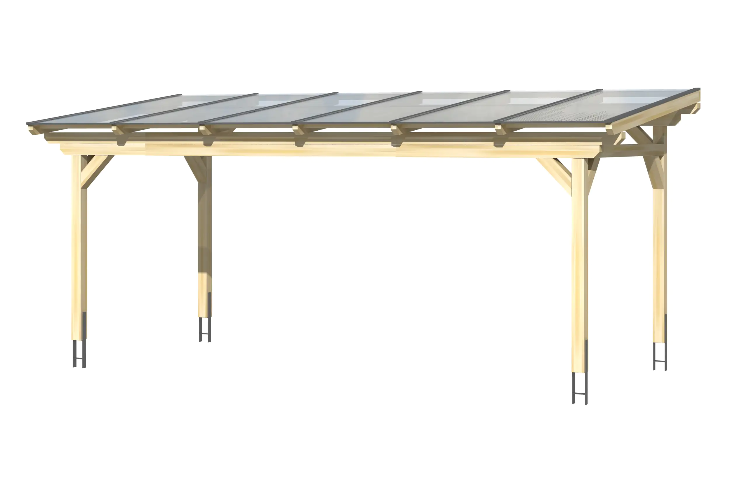 SKAN HOLZ Terrassenüberdachung Sanremo 648 x 250 cm Leimholz