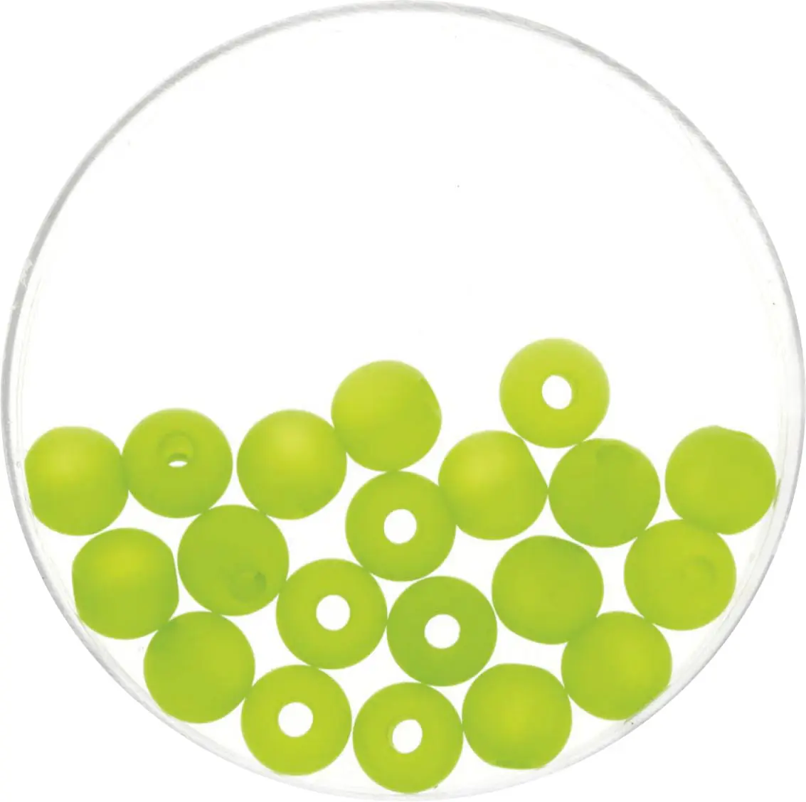 Glorex Perle Polaris 6 mm 20 Stück, matt grün