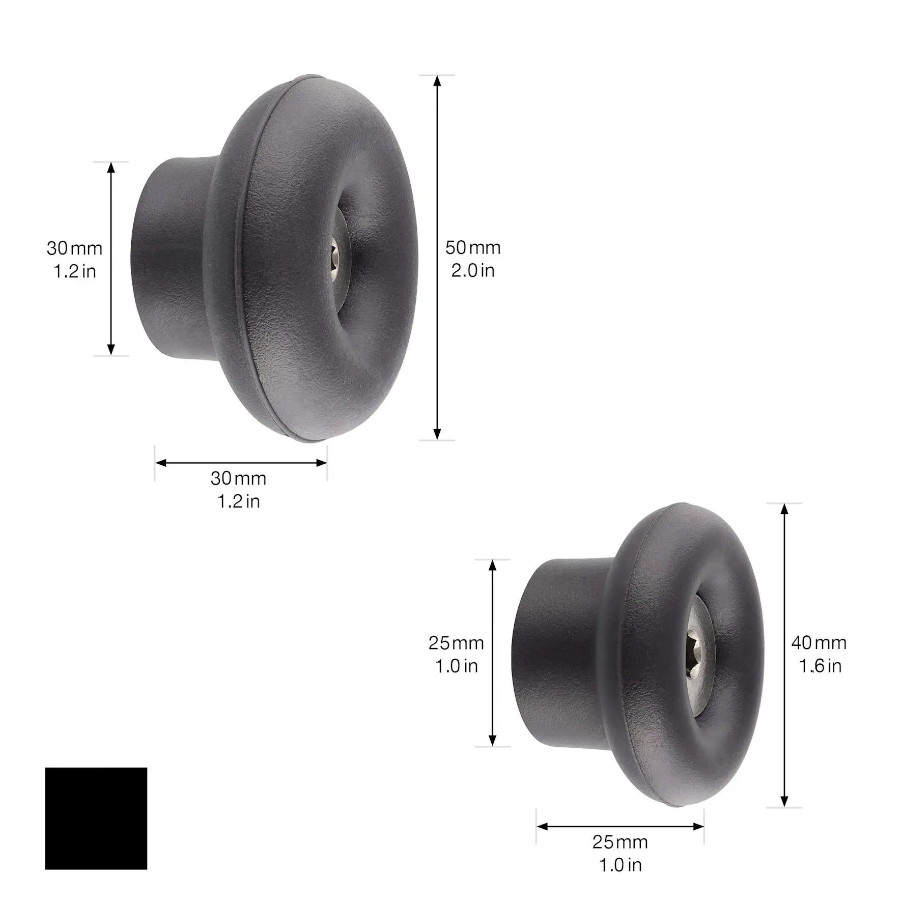 Wagner Wandhaken-Set hooks4home Dot Tragkraft bis 2 kg Kunststoff schwarz 4 Stück