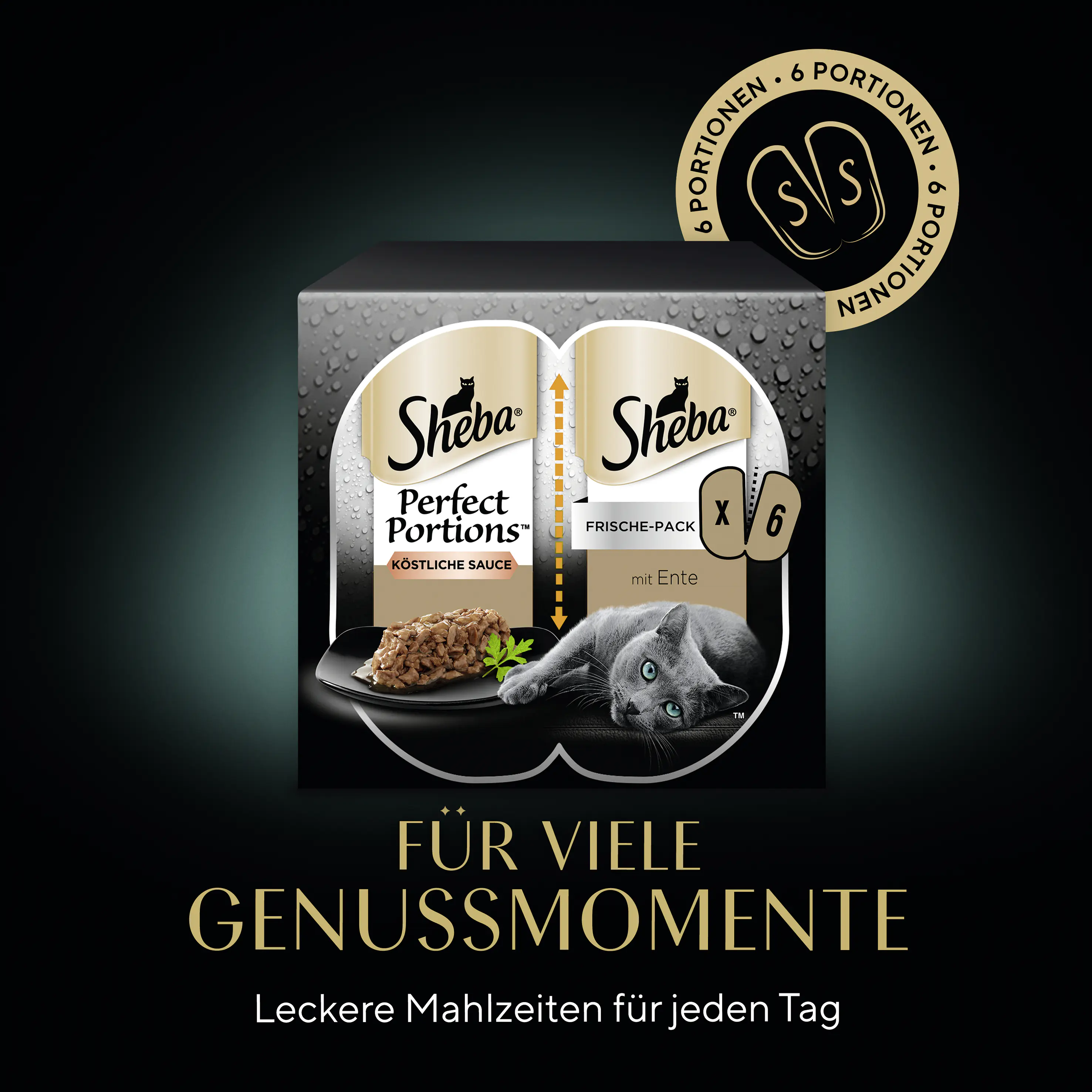Sheba Perfect Portions Sauce mit Ente Katzenfutter 6 x 37,5g Sheba Perfect Portions Sauce mit Ente Katzenfutter 6 x 37,5g