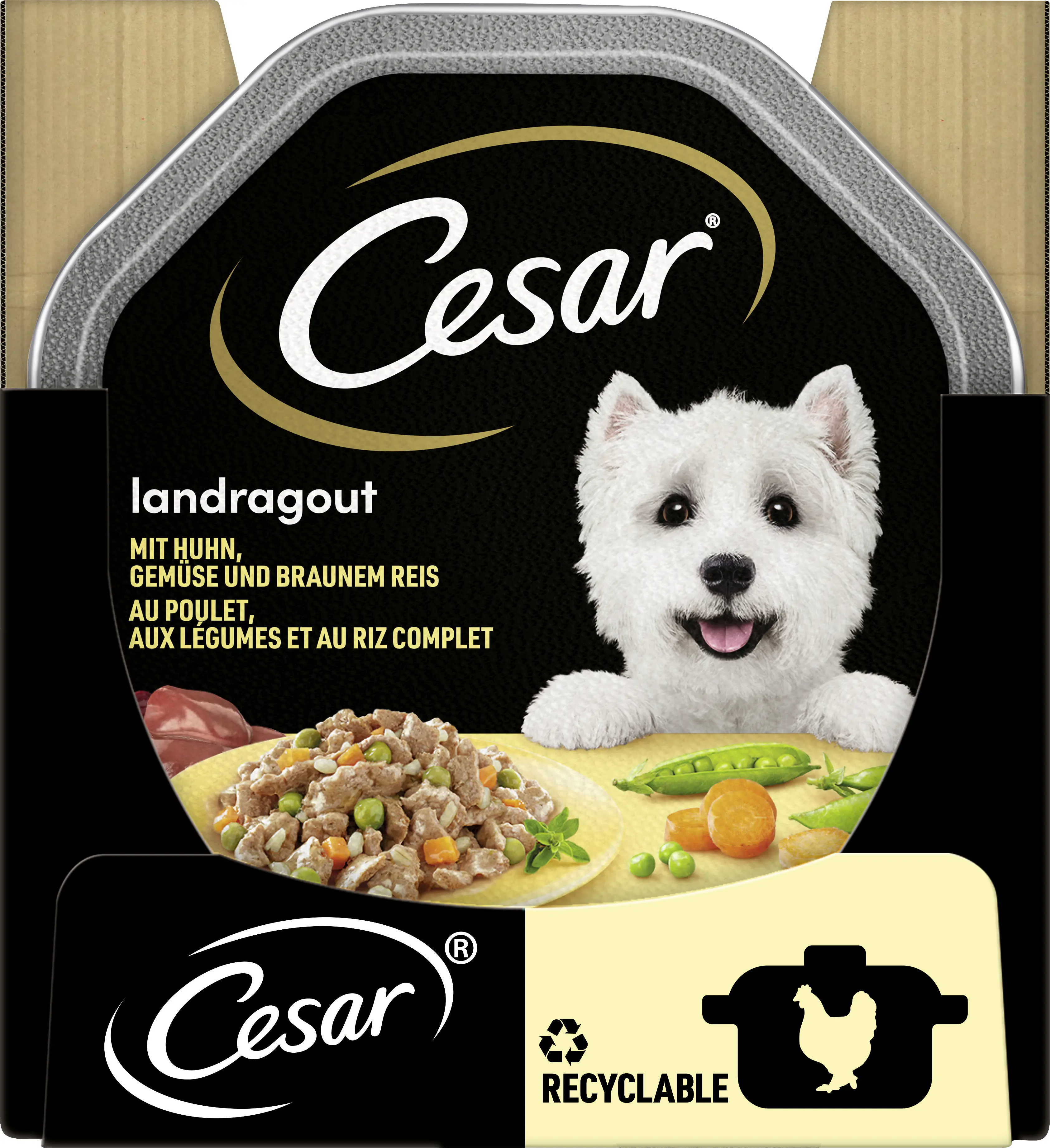 Cesar Landragout Adult mit Huhn, Gemüse und Reis 150 g