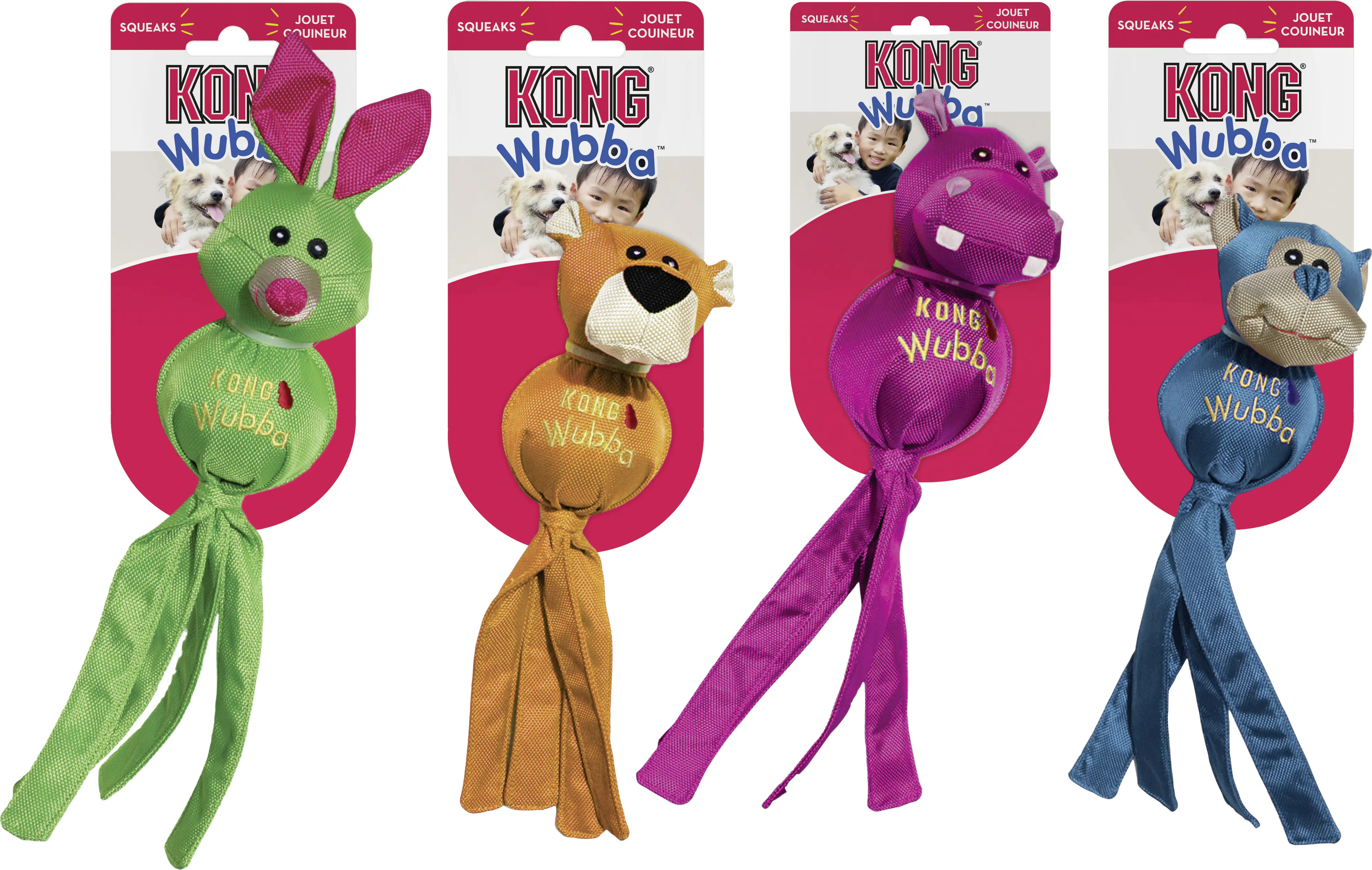 Kong Hundespielzeug Wubba Ballistic Friends 24 cm farblich sortiert