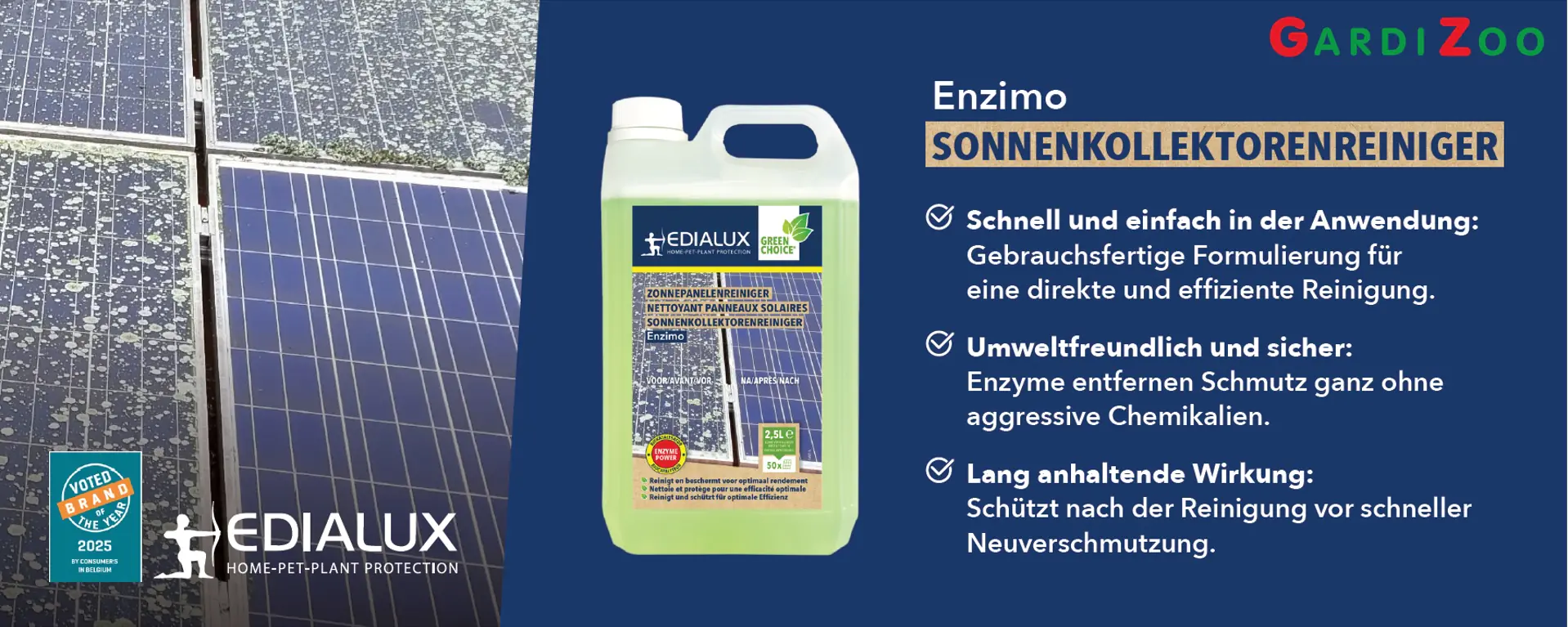 Edialux Enzimo Solaranlagen- & PV-Anlagen-Reiniger 2,5L Edialux Enzimo Solaranlagen- & PV-Anlagen-Reiniger 2,5L