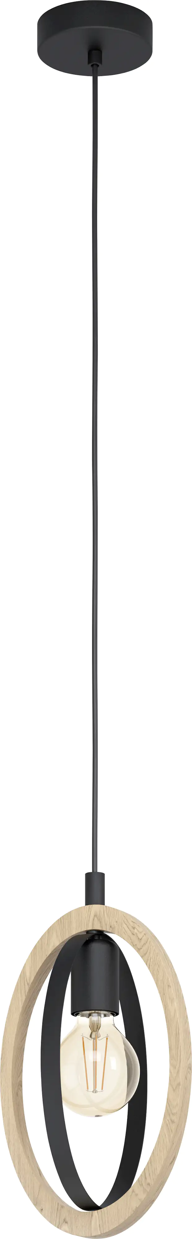 Eglo Pendelleuchte Basildon schwarz-braun 19 x 16 cm E27, max. 60 W Eglo Pendelleuchte Basildon schwarz-braun 19 x 16 cm E27, max. 60 W