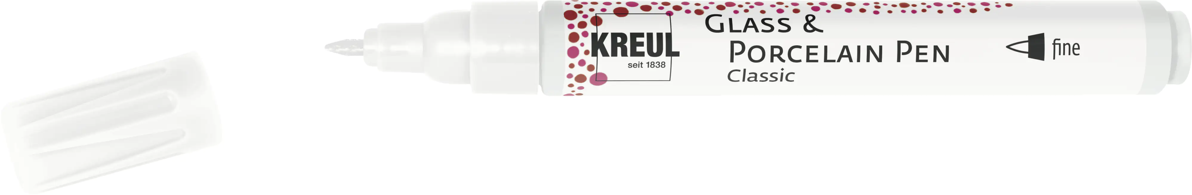 Kreul Glass & Porcelain Pen Classic weiß 1 - 2 mm