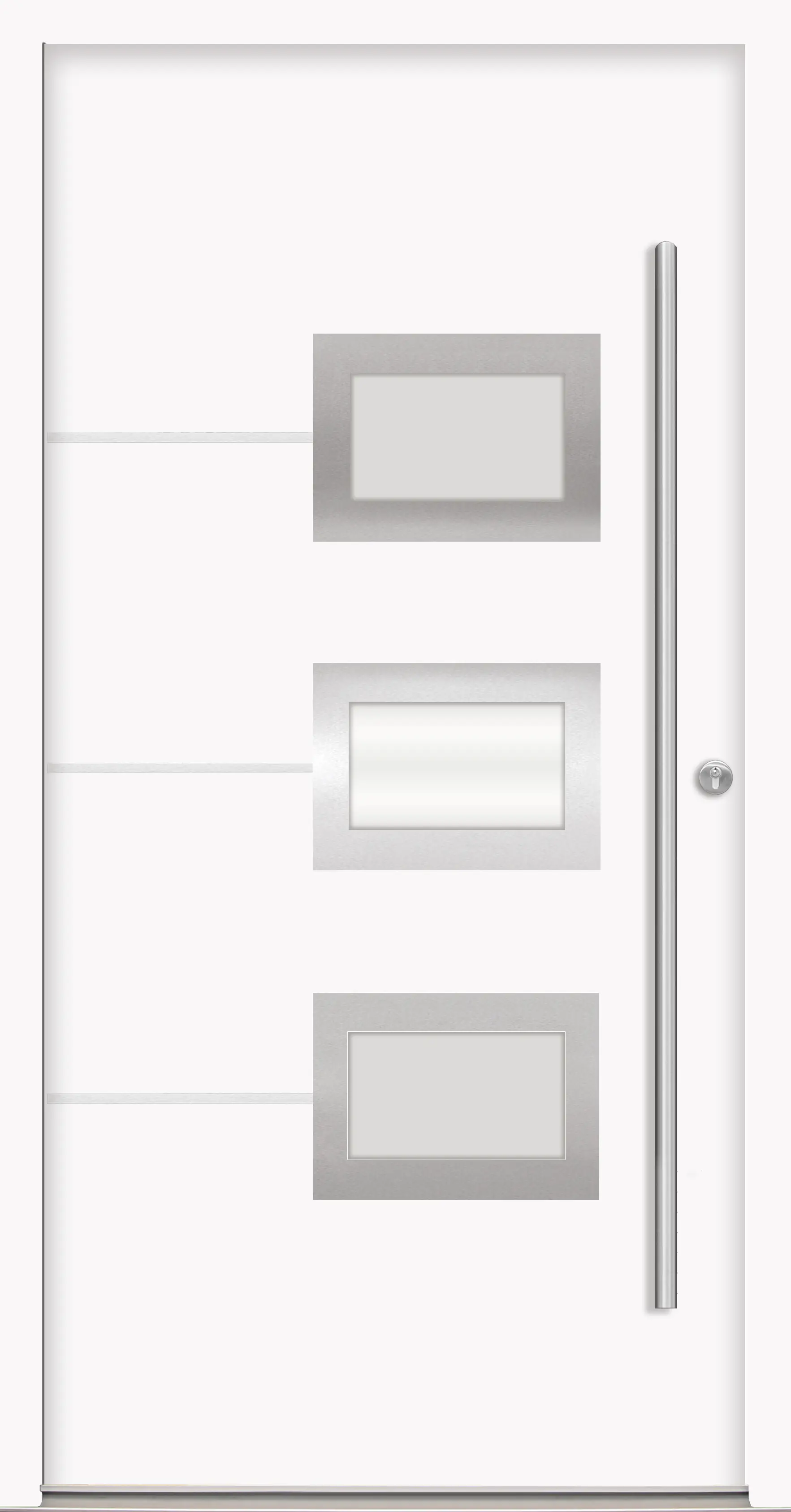 Splendoor Haustür Passivedoor Premium B03 Weiß DIN Rechts 110 x 210 cm