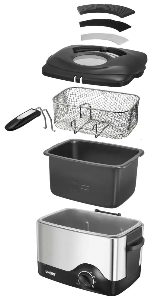Unold Fritteuse Kompakt 58615 1,5 L Füllmenge, 1200 Watt