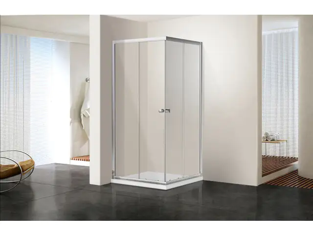 Primaster Eckdusche Easy-5 Schiebetür 80 x 80 cm Klarglas chrom Primaster Eckdusche Easy-5 Schiebetür 80 x 80 cm Klarglas chrom