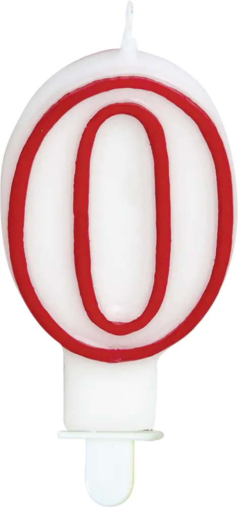 TIB Heyne Zahlengeburtstagskerze Zahl 0 1 Stück