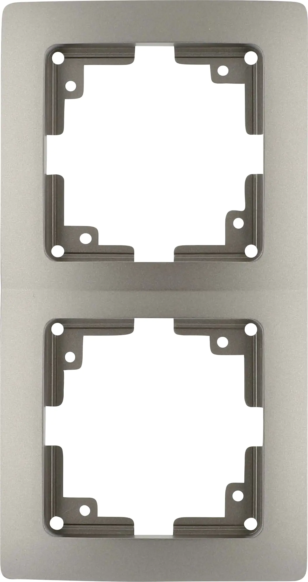 Unitec Abdeckrahmen Monaco 2-fach platin