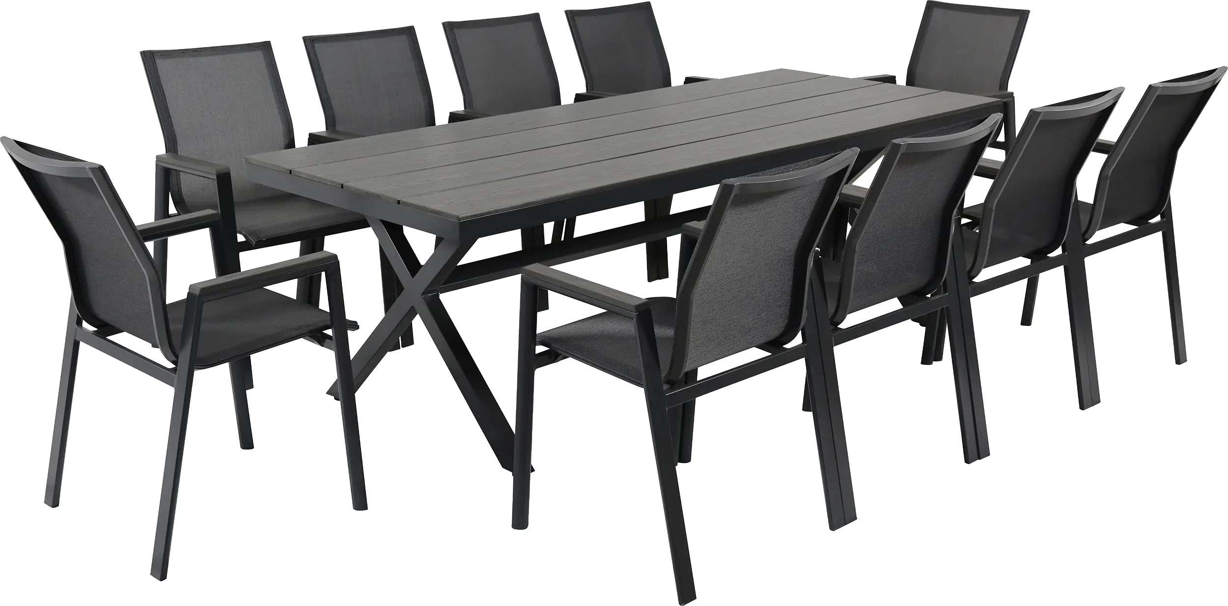 Primaster Gartentisch Turin 220 x 90 cm anthrazit