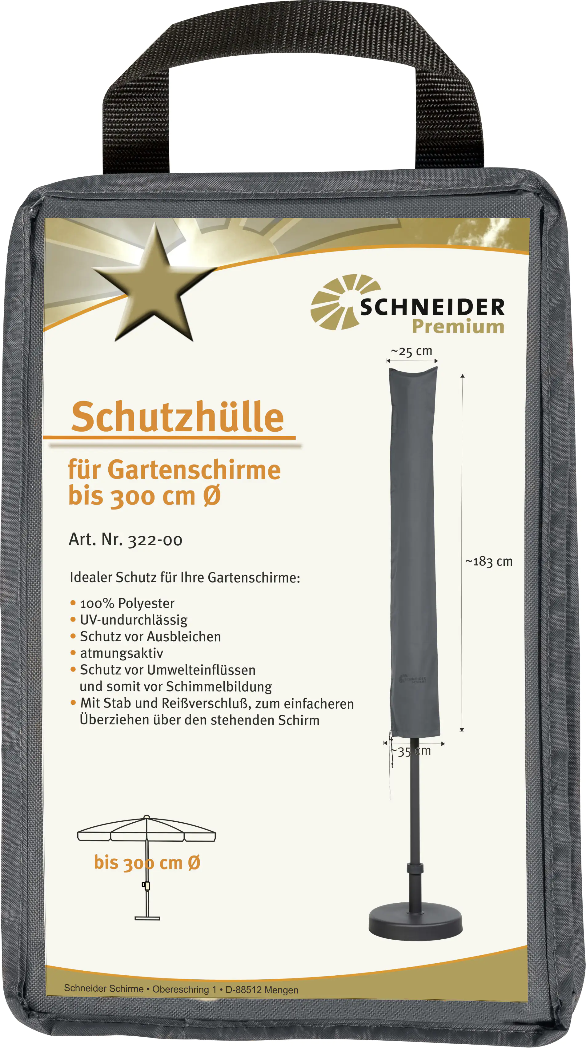 Schneider Premium Schutzhülle für Schirme bis 300 cm Ø Schneider Premium Schutzhülle für Schirme bis 300 cm Ø