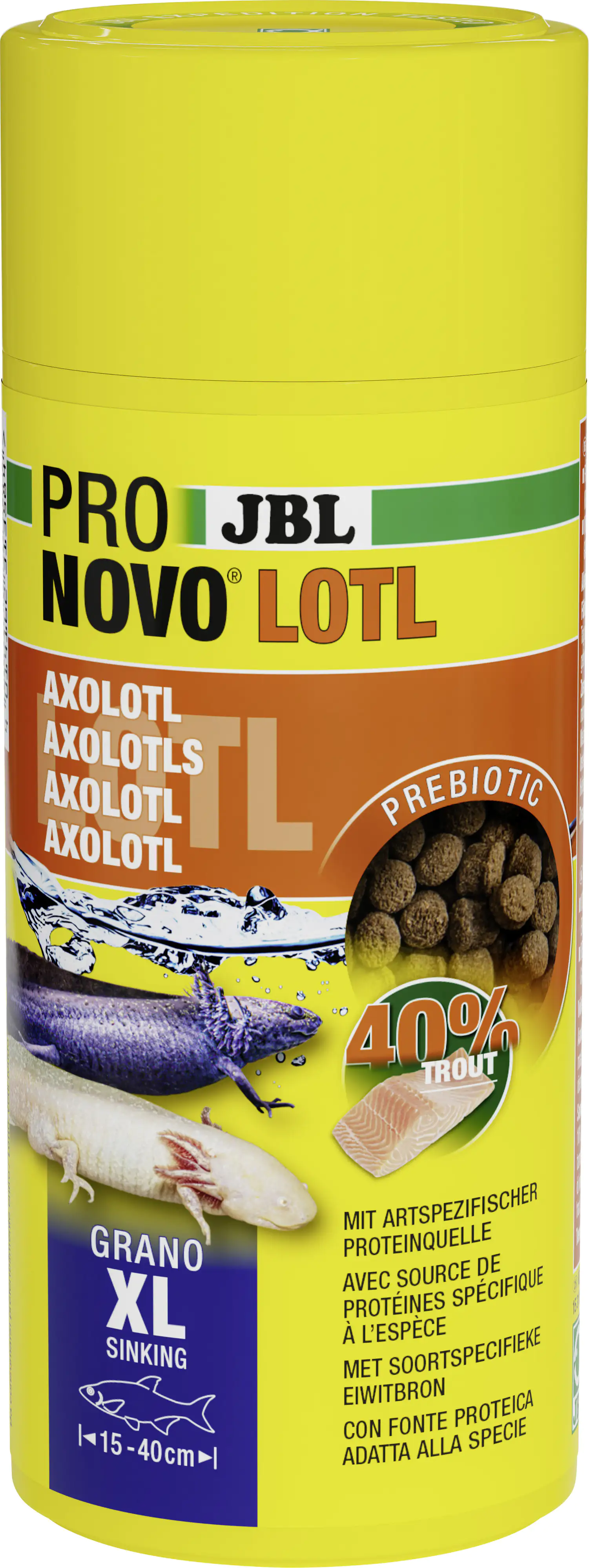 JBL Fischfutter Pronovo Lotl Grano XL Fischfuttergranulat 250 ml JBL Fischfutter Pronovo Lotl Grano XL Fischfuttergranulat 250 ml