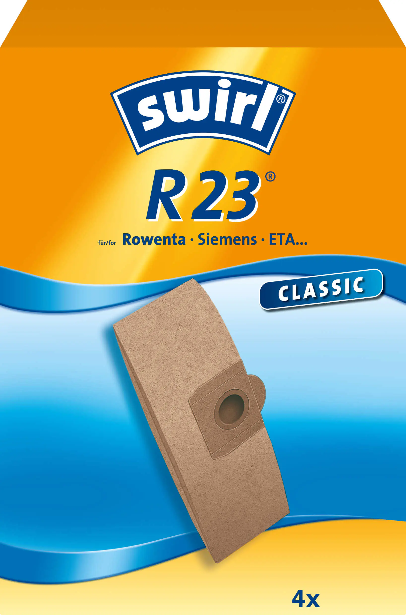 Swirl R 23 Spezialpapier Staubsaugerbeutel 4 Stück