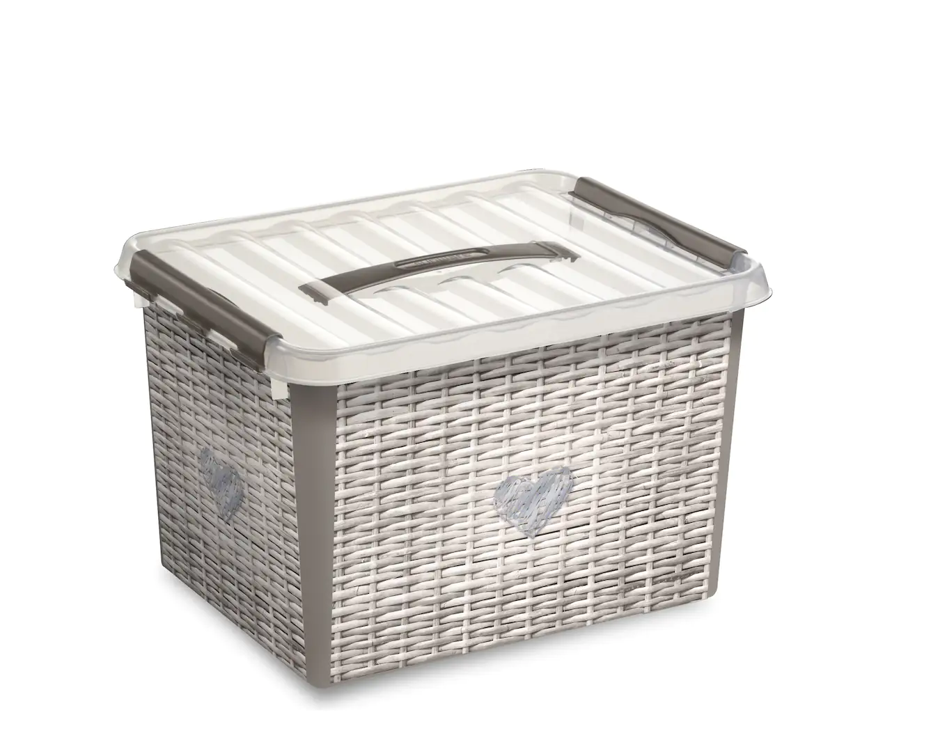 Sunware Aufbewahrungsbox Q-Line inkl. Deckel 22 L Dekor Korb